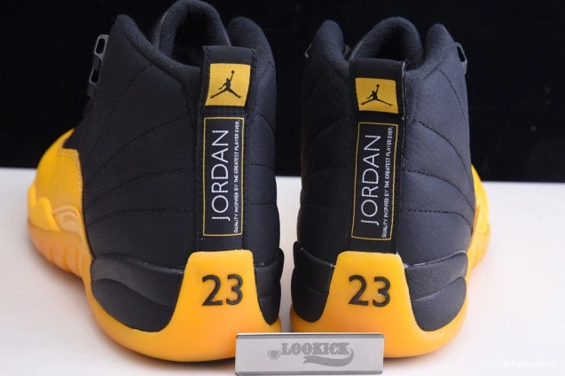 Black Jordan 12 130690-070 University Retro Gold Air 1208